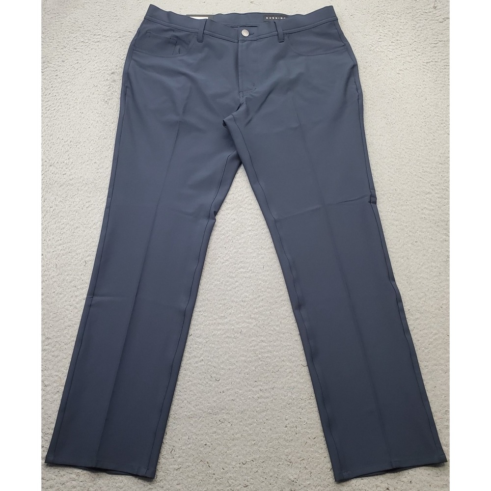 Dunning Golf Chino Pants Mens 35/30 Navy Performance Stretch Quick Dry D7S21P068